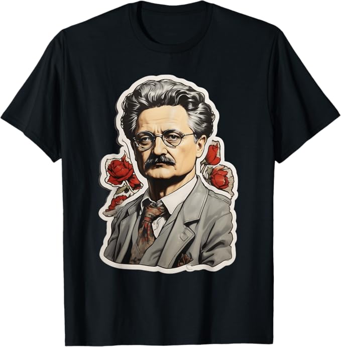 Trotsky Red Roses Portrait T-Shirt