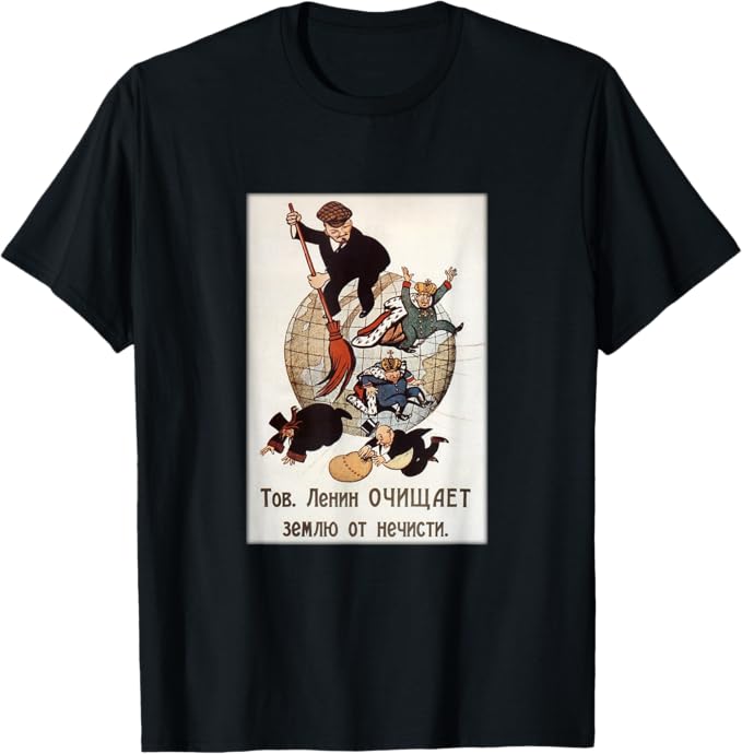Lenin Sweeping Globe T-Shirt