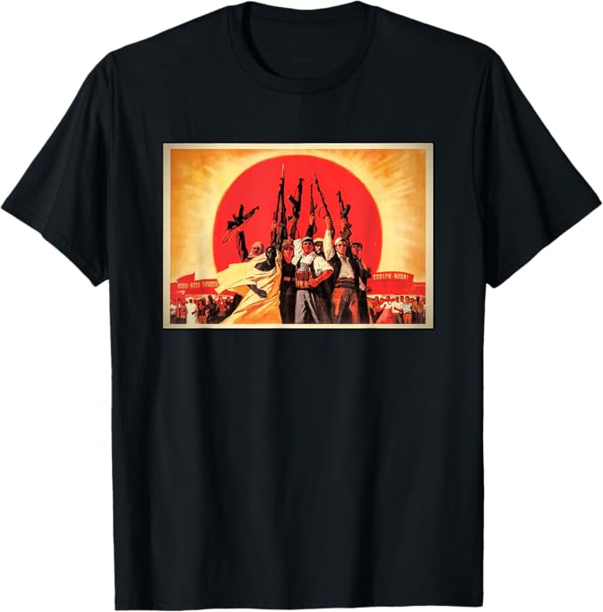 Red China Armed Peasants Propaganda T-Shirt